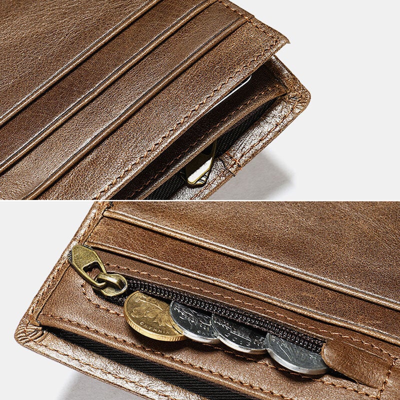 Women Genuine Leather RIFD Multifunctional Multi-card Slots Money Clip Wallet Purse Coin Purse