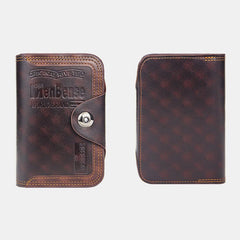 Men Faux Leather Large Capacity Fashion Business Retro Multi-slot Card Holder Wallet