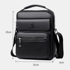 Men Faux Leather Busienss Retro Multi-carry Handbag Crossbody Bag