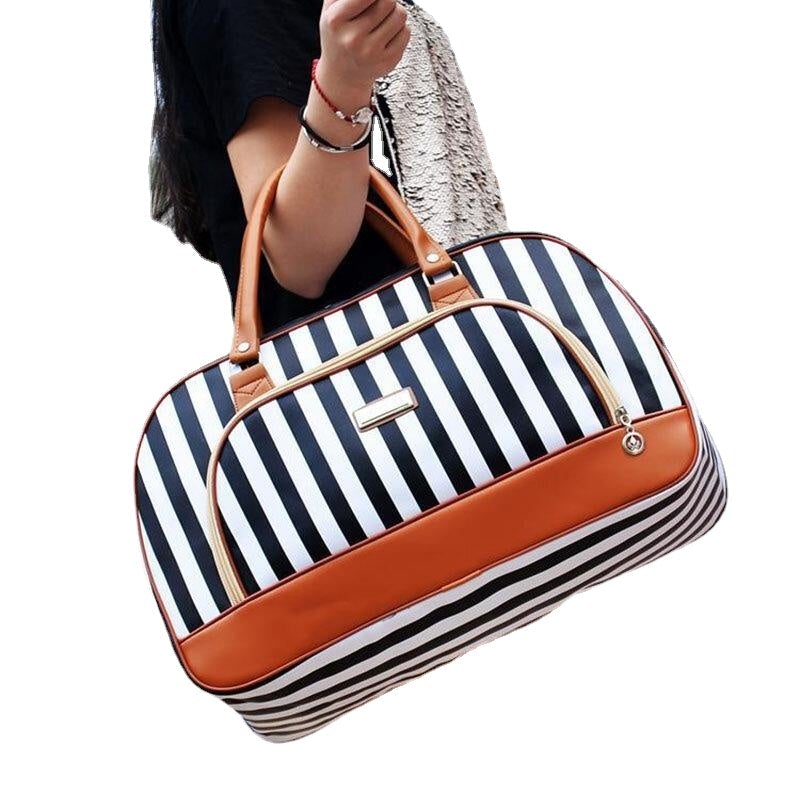 Women PU Leather Large Capacity Travel  Carry-on Duffel Bag Wash Handbag