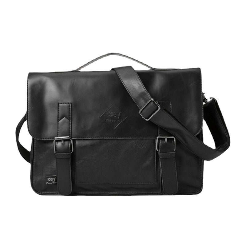 Men PU Leather Multifunction Multi-pocket Teacher Bag Briefcase Crossbody Shoulder