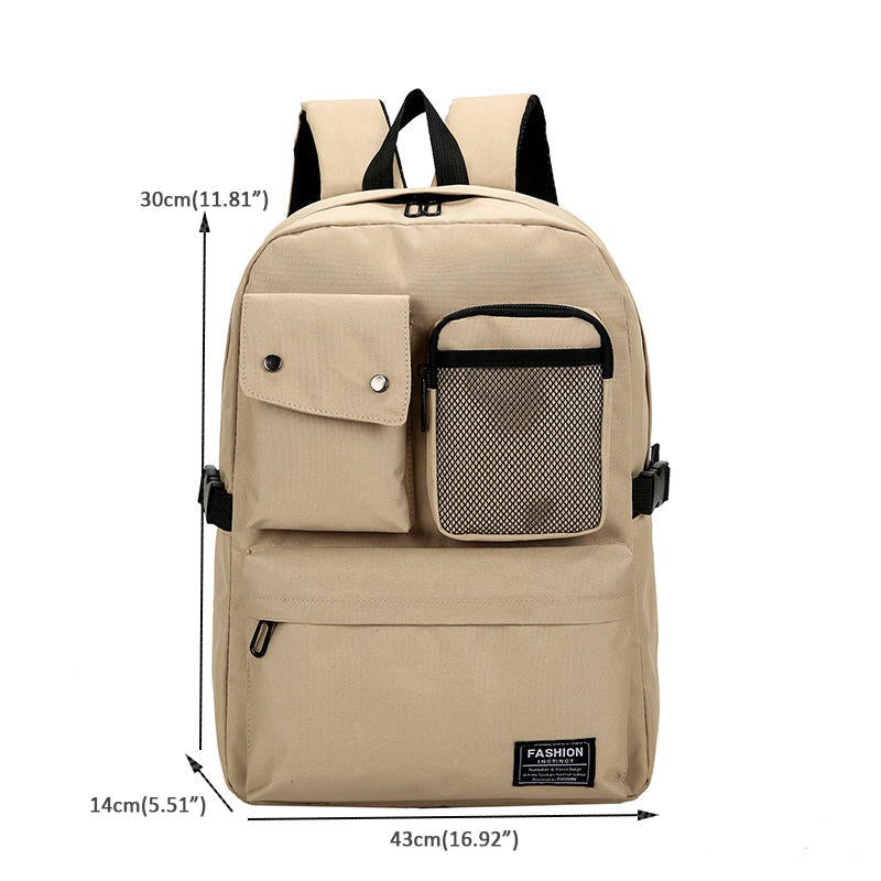 Outdoor Canvas Casual Large Capacity Backpack Tavel Bag For Men And Women