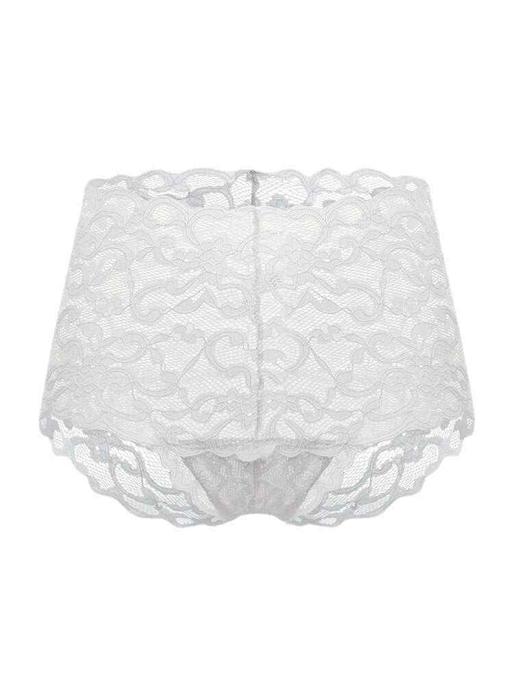 Women Lace See Through High Waist Thin Lingerie Seamless Panties