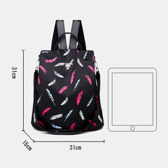 Women Feather Light Anti-theft Waterproof Outdoor Multi-carry Handbag Shoulder Bag Backpack