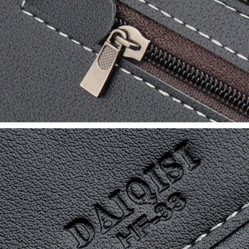 Men PU Soft Leather Long Bifold Thin Coin Purse Wallet Large Capacity Multi-card Slot Card Holder Money Clip