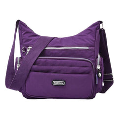 Women Waterproof Multi-pocket Solid Casual Crossbody Bag Shoulder Bag