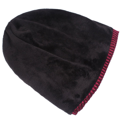 Fashion Earmuffs Corduroy Plus Velvet Beanie Hat Outdoor Double Layers Skull Cap for Men Women