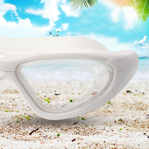 Men Women Polycarbonate HD Transparent Waterproof Anti-Fog Swimming Goggles Reading Glasses