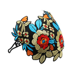 Women Manual Vintage Embroidery Hallow Ethnic Style Flower Printing Headband