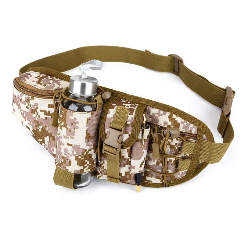 Men Nylon Casual Waterproof Sprot Outdoor Camping Waist Bag