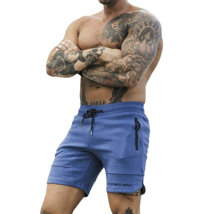 Mens Sports Bicycle Drawstring Slim Fit Solid Color Casual Shorts