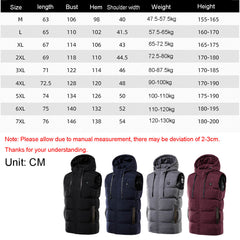 Men USB Heated Winter Jacket with Hood - Electric Warm Coat