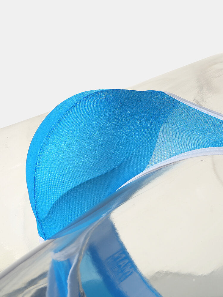 Mens Patchwork Breathable Lightweight  Ice Silk MId Waist Stretch Briefs