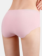 Women's Seamless Soft Mid Waist Panties - Comfy Elastic Solid Color