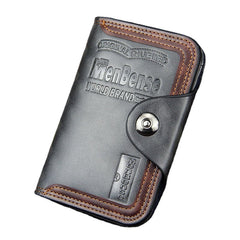 Men Faux Leather Large Capacity Fashion Business Retro Multi-slot Card Holder Wallet