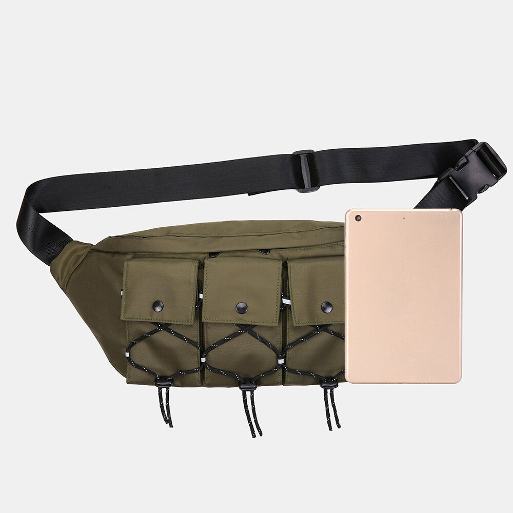 Men Women Fashion Multi-pocket Light Weight Shoulder Bag Crossbody