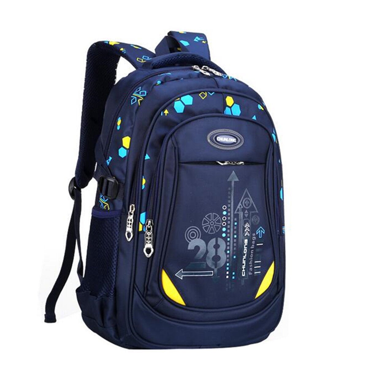 Nylon Large Waterproof Backpack Children School Bag For Middle Primary School Student