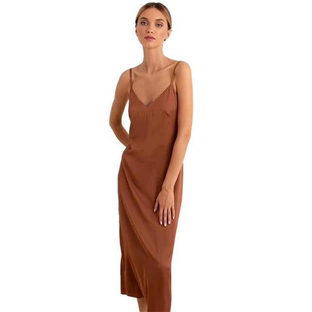 Sexy Ladies' V-neck Backless Spaghetti Strap Stain Dress For Party