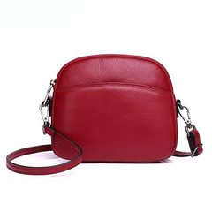 Genuine Leather Cross Body Bag Women Casual Shell Cow Leather Solid Shoulder Clutch