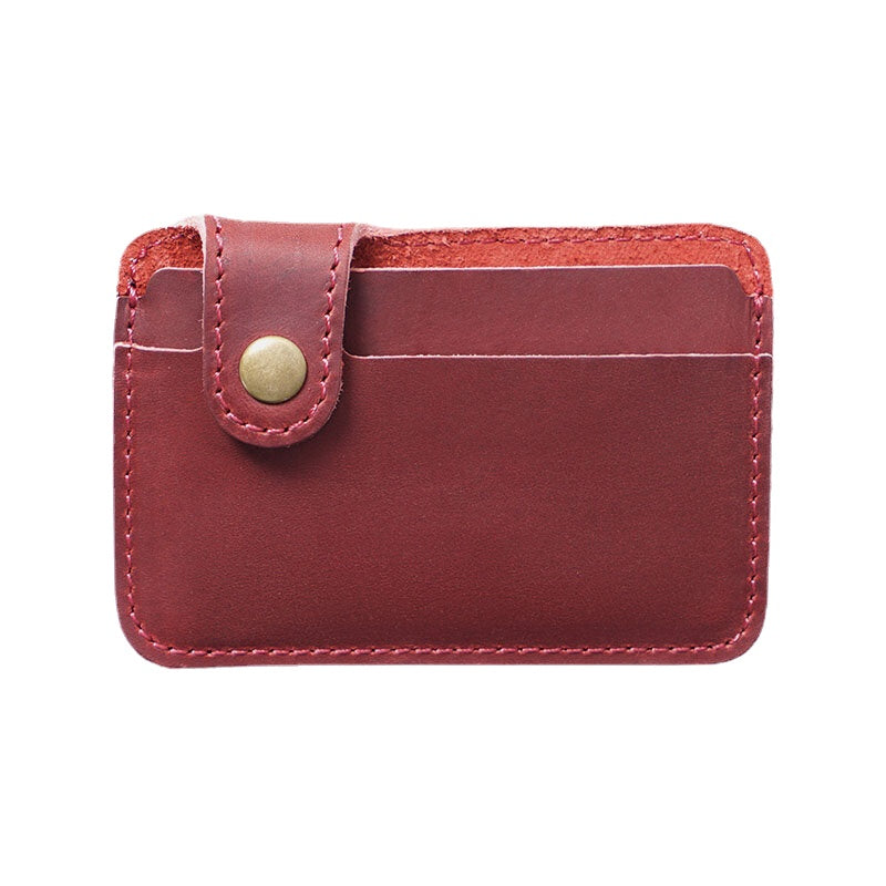 Men Genuine Leather Vintage Multi-Card Slots Bus Card Holder Mini Small Wallet