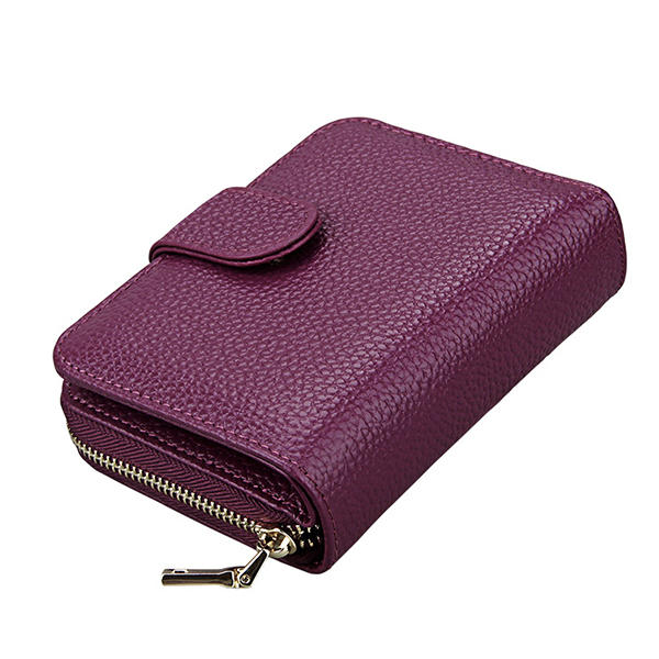 Genuine Leather Unisex 10 Card Slot Wallet Fashion Hasp Holder