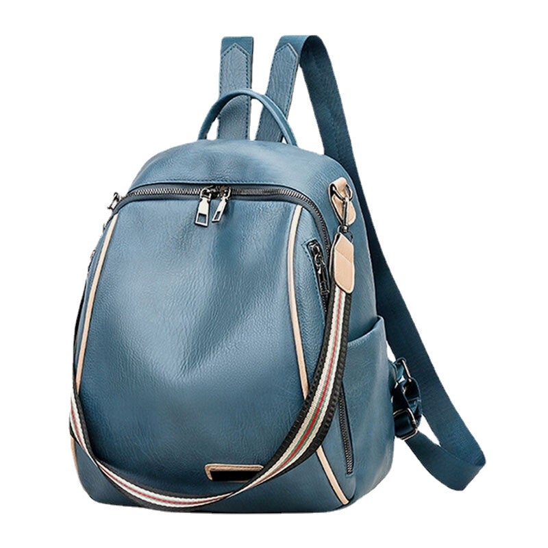 Women PU Leather Multi-carry Casual Outdoor School Backpack Shoulder Bag