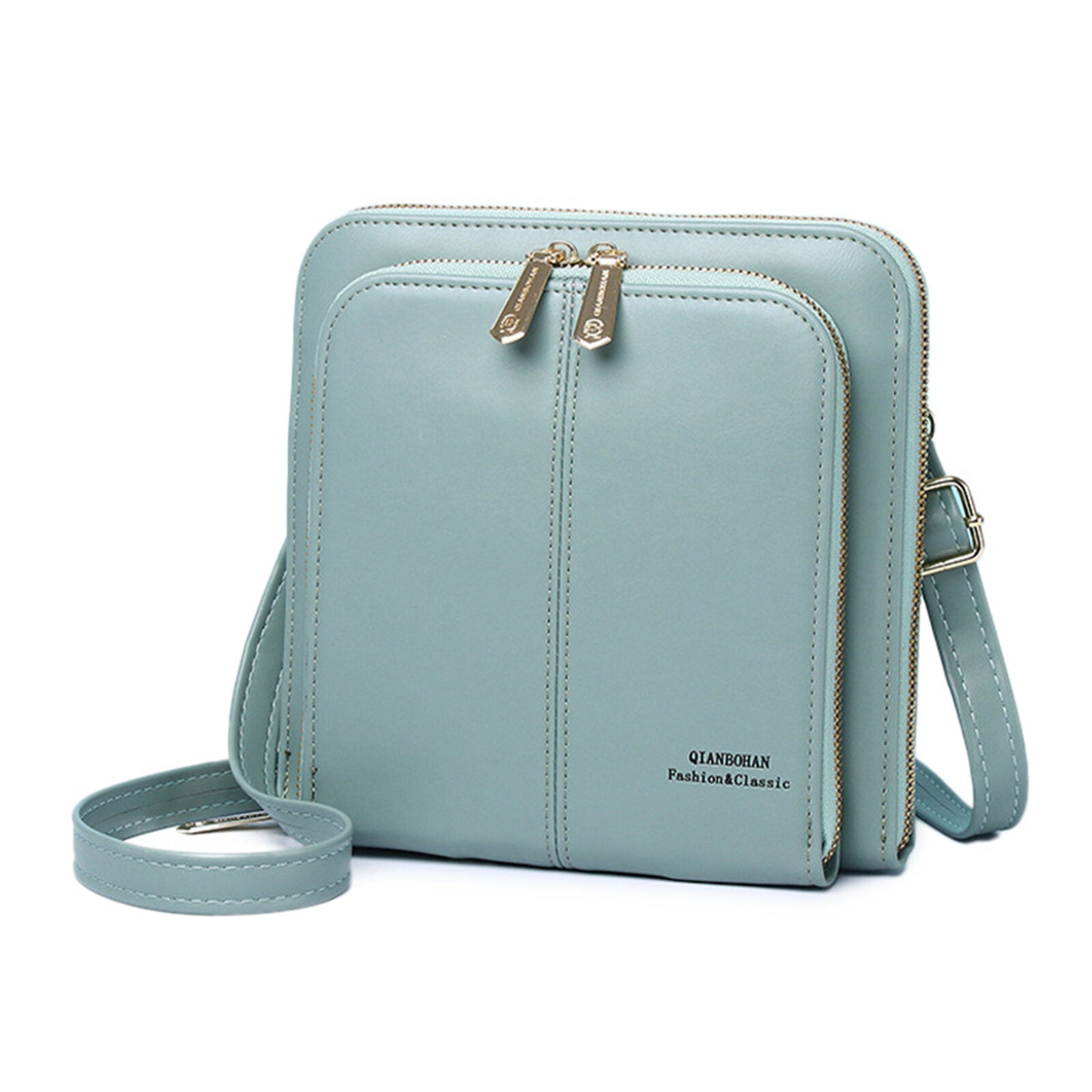 Women Artificial Leather Fashion Casual Crossbody Bag Multi-compartment Multi-card Slot Phone Bag