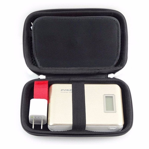 USB Flash Drive Earphone Digital Gadget Pouch Travel Silver Storage Bag