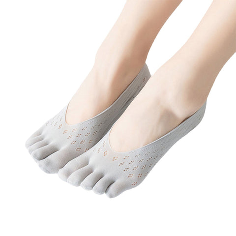 Women's Invisible Shallow Mesh Breathable Quick-drying Five-toed Boat Socks Yoga Socks