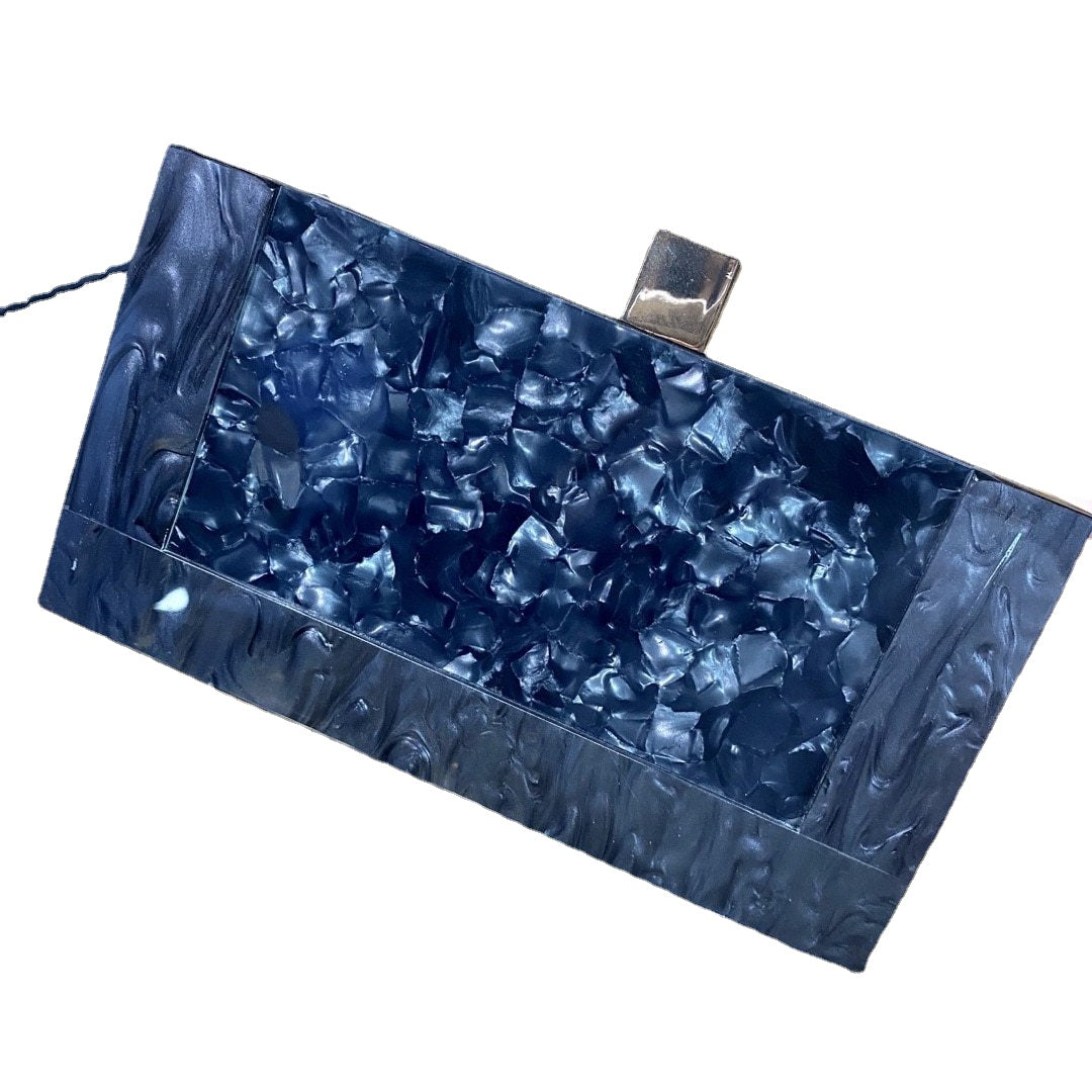 Acrylic Box Bags Hard Surface Women Elegant Shoulder Bags Rectangle Clutches Wedding Fashion Party Purse