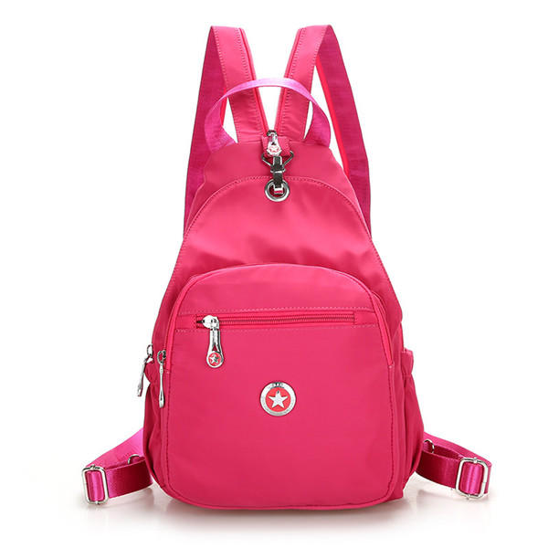 Women Nylon Light Chest Bags Outdoor Shoulder Sports Backpack