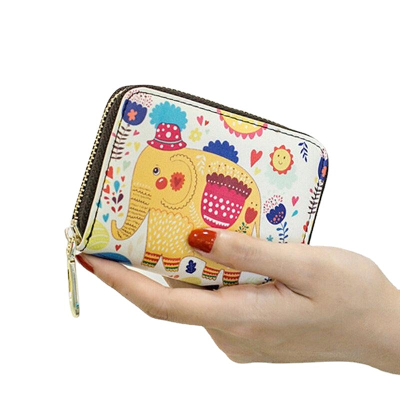 women pu leather rfid anti theft organ design multi card slot mini cute purse