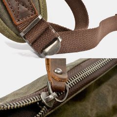 Men Vintage Canvas Travel Bag Waterproof Backpack Sport Climbing