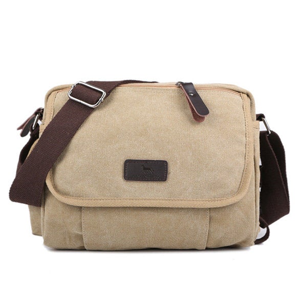 Canvas Outdoor Travel Leisure Shoulder Men Women Retro Capacity Crossbody Bag