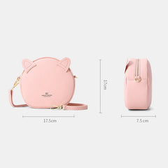 Women Casual Solid Cat Pattern Phone Bag Crossbody Bag