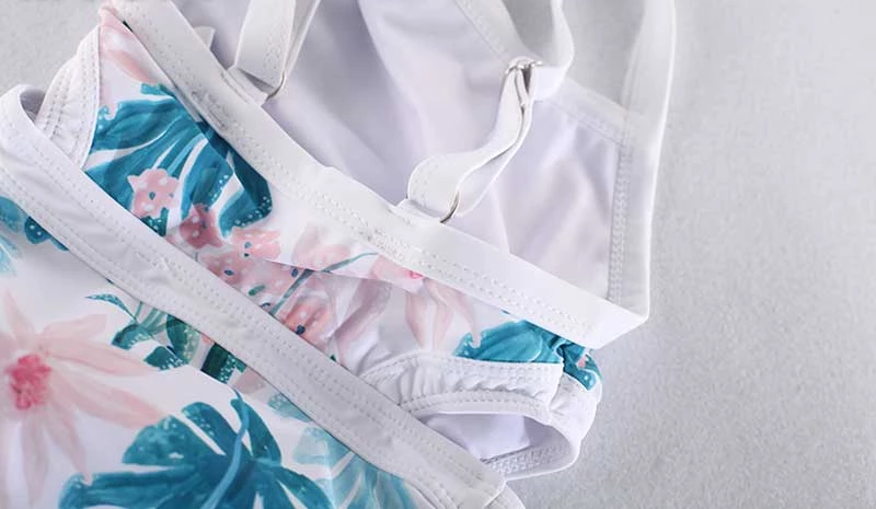 Floral Printed Clothes For Mother Daughter And Swimwear Bikini