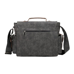 Men PU Leather Flap-Over Large Capacity Crossbody Bags Casual Fashion Multi-pocket Messenger Bag Handbag Shoulder