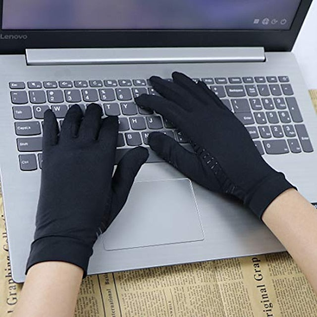 Copper Arthritis Compression Gloves Full Finger Touch Screen Pain Relief for Carpal Tunnel RSI