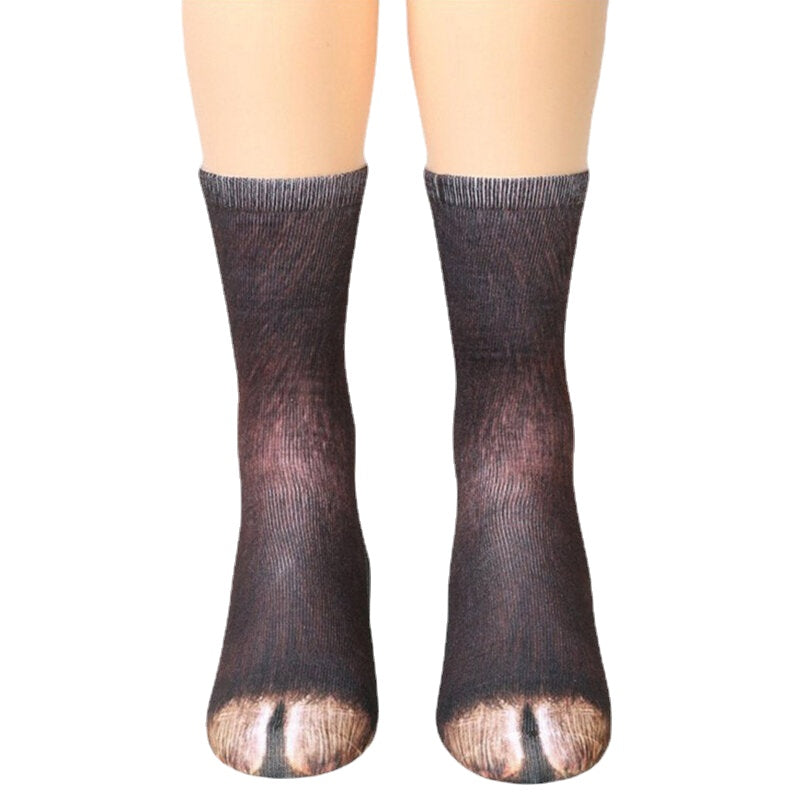 Unisex Adult Animal Printed Socks Animal Tube Socks 3d Print Animal Foot Hoof Socks