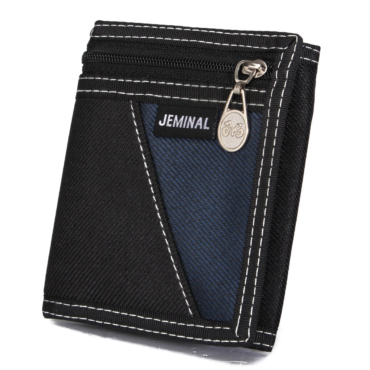 Men Wallets Casual Canvas Wallet Vertical Patchwork Design Male Purse Waist