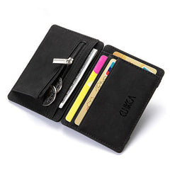 Men Faux Leather Creative Magic Wallet Zipper Coin Bag