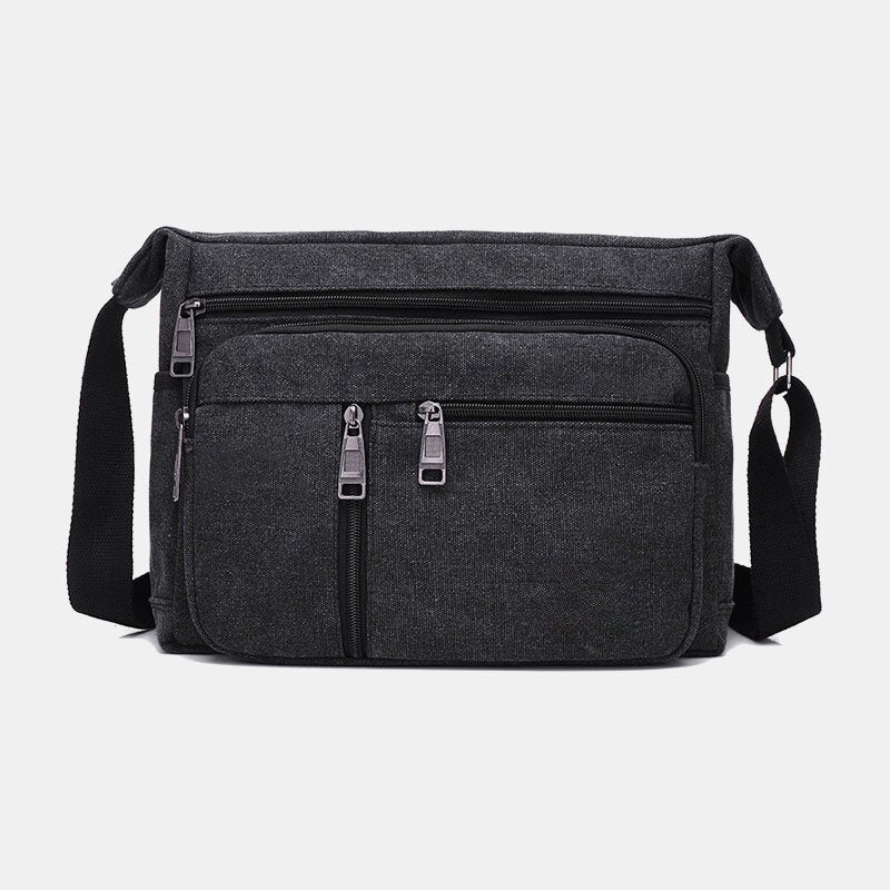 Men's Large Canvas Shoulder Crossbody Bag for Travel