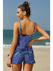 Women's Swimwear Tankini 2 Piece Normal Swimsuit Modest Swimwear Slim Dot Orchid 41 Blue dot 41 Bathing Suits New Casual Sexy / Padded Bras