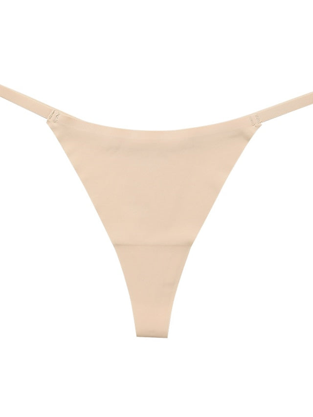 Women's Sexy Panties G-strings & Thongs Panties 1 PC Underwear Simple Sexy Comfort Hole Pure Color Nylon Low Waist