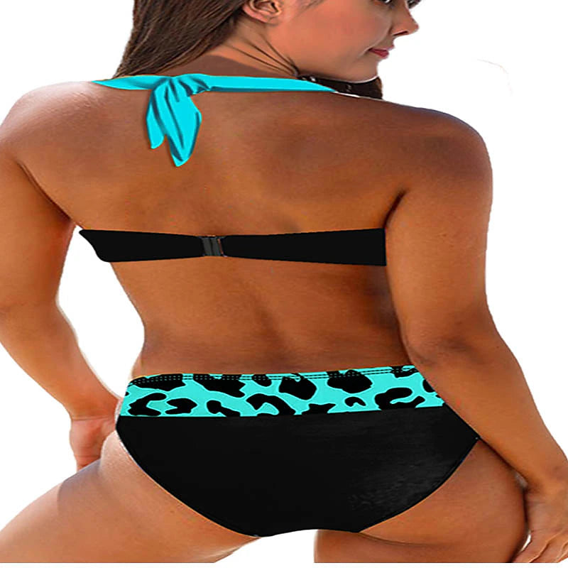 Women's Swimwear Tankini 2 Piece Normal Swimsuit Backless 2 Piece Printing Adjustable Print Multi Color Green Black Blue Rainbow Padded Strap Bathing Suits Sexy Vacation Beach Wear