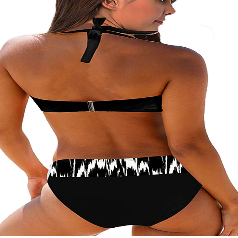 Women's Swimwear Tankini 2 Piece Normal Swimsuit Backless 2 Piece Printing Adjustable Print Multi Color Green Black Blue Rainbow Padded Strap Bathing Suits Sexy Vacation Beach Wear