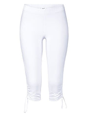 Cotton Blend Mid Waist Casual Sports Stretchy Ladies Pants