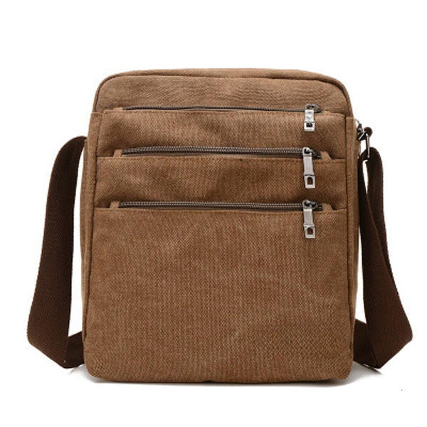 Men's Canvas Outdoor Crossbody Bag - Multi-Function Shoulder Bag