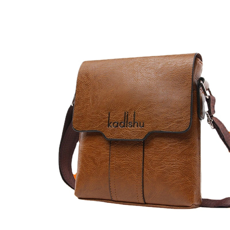 Men PU Leather Leisure Crossbody Bag Shoulder Bag