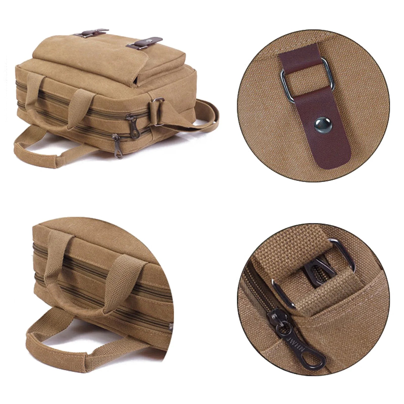 Men's Canvas Outdoor Large Capacity Wear-Resistant Shoulder Messenger Bag